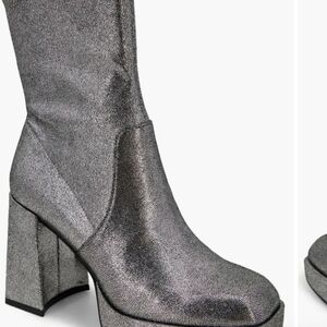 Kenneth Cole Pewter platform boot